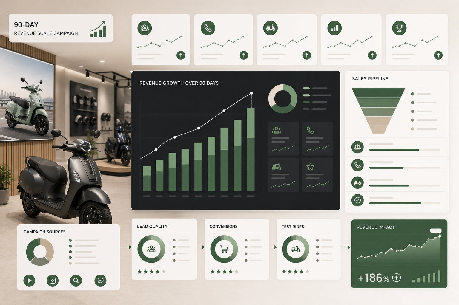Bajaj Chetak revenue scaling campaign visual